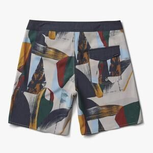 NEW Roark PASSAGE Abstract Multicolor Board Shorts SZ 32 4 Way Stretch